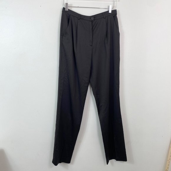 Escada Womens New Wool Slacks Dress Pants SIze 40 Mocha Brown Hi Rise - Picture 1 of 6